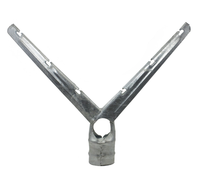 2-1/2" x 1-5/8" Steel 6 Strand Barbed Wire Arm for Chain Link Fences - BUY PER PIECE (EACH)