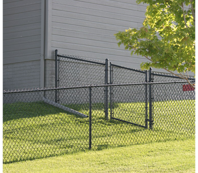 60" Tall - Residential Black Chain Link Single Swing Gate - 36" Wide x 60" Tall