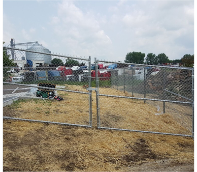 42" Tall - Commercial Chain Link Double Drive Gate - 8' x 42"