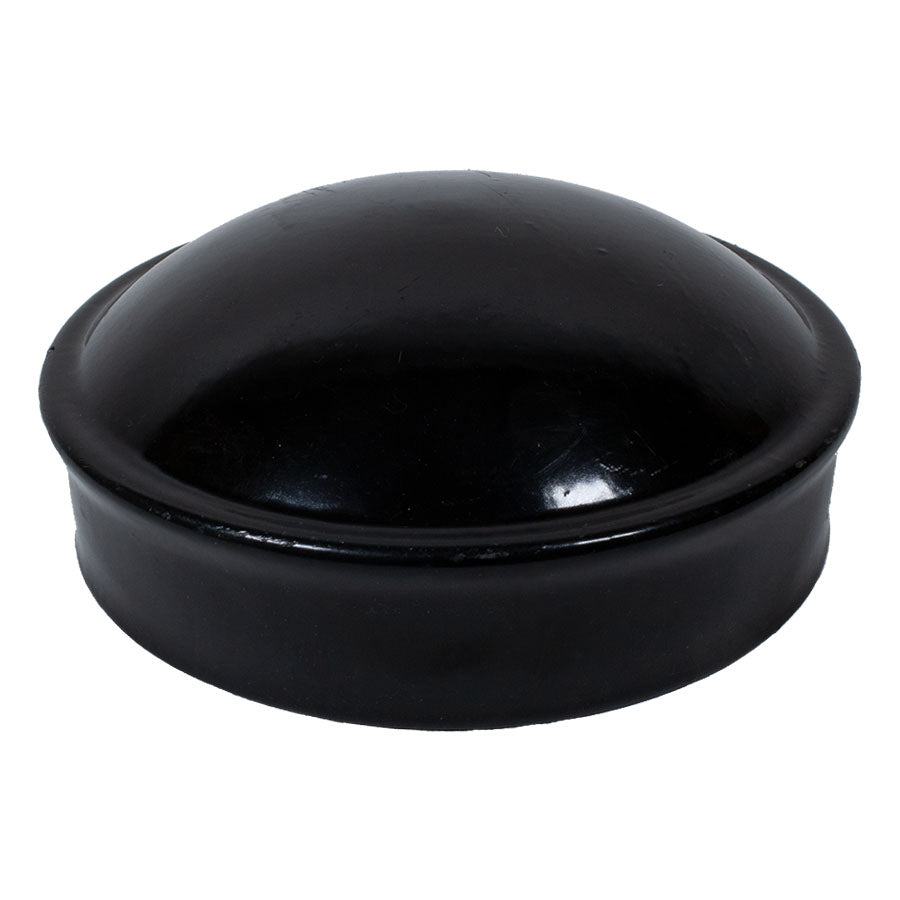 2-1/2" Black Aluminum Terminal Cap For Chain Link Fences