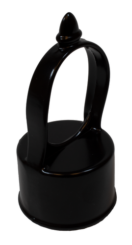 2-1/2" x 1-5/8" Black Steel Line Loop Top For Chain Link Fences - BUY PER PIECE (EACH)