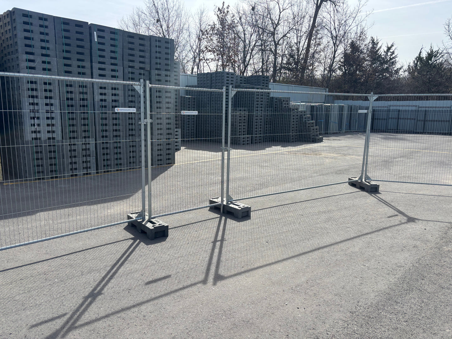 Anti-Climb Temporary Fence Panel - 6'6" Tall x 11'6" Wide: Single Swing Man Gate Kit