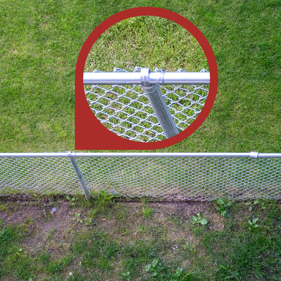 2" x 1-3/8" Aluminum Line Loop Top For Chain Link Fences