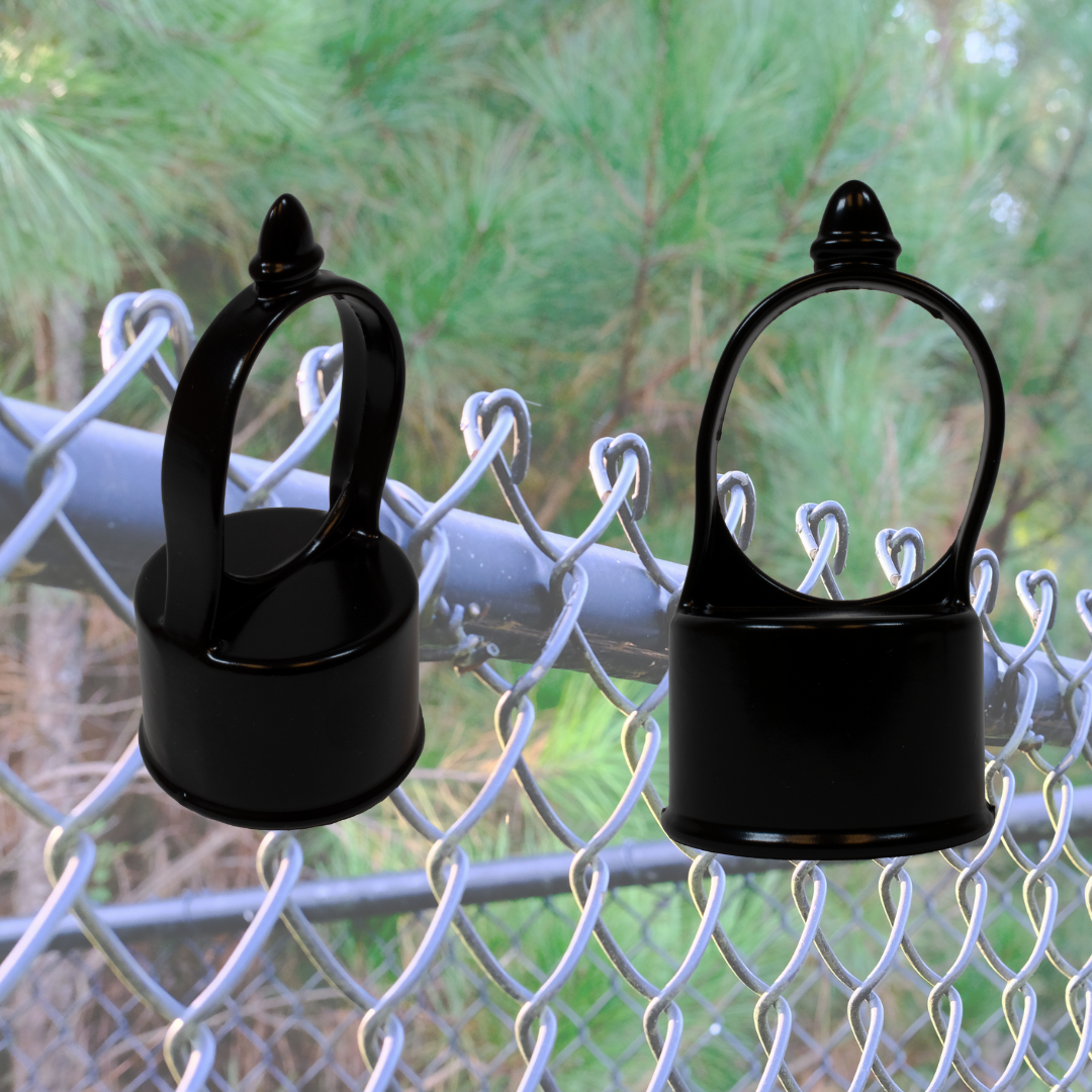 2-1/2" x 1-5/8" Black Steel Line Loop Top For Chain Link Fences