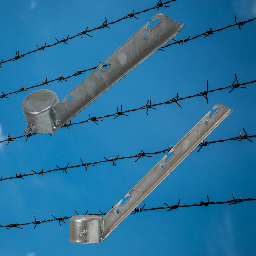 3 Strand Corner Barbed Wire Arm 3" Corner For Chain Link Fences