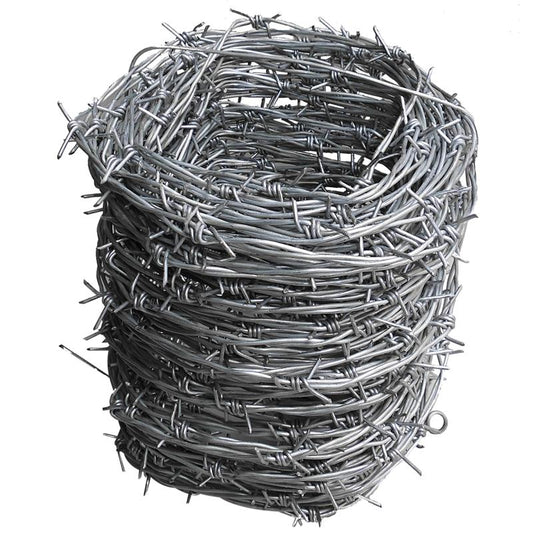 4 Point Barbeb Wire Class 1 Galvanized 1,320' Per Roll 12-1/2 Gauge For Chain Link Fences