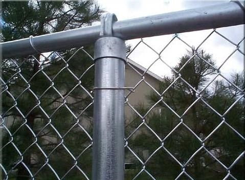 3" x 1-5/8" Black Steel Line Loop Top For Chain Link Fences