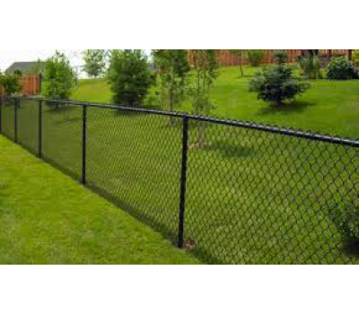 72" x 2" x 8 ga Black Commercial Wire - Knuckle Knuckle For Chain Link Fences