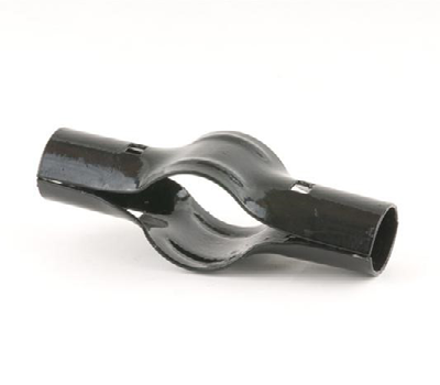 2-1/2" x 1-5/8" Black Line Rail Clamp For Chain Link Fences