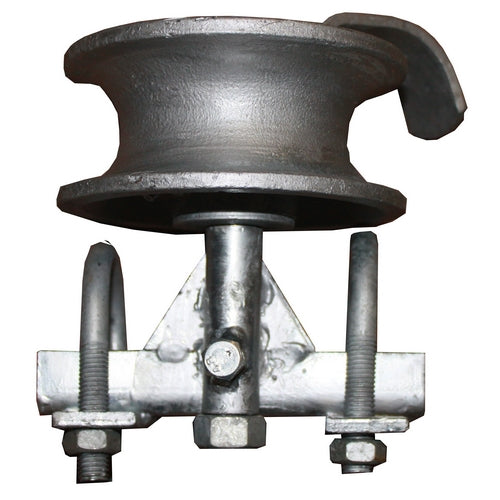 5" Safe T Malleable Rear Wheel Assembly For 1-5/8" or 2" Gate Frame For Chain Link Fences